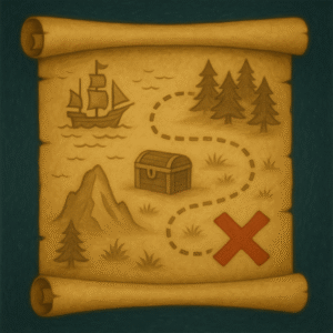 The quest - treasure hunt map
